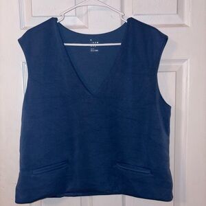 a new day Deep Blue V-Neck Tank Top